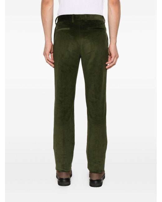 Etro Green Straight Leg Corduroy Trousers for men