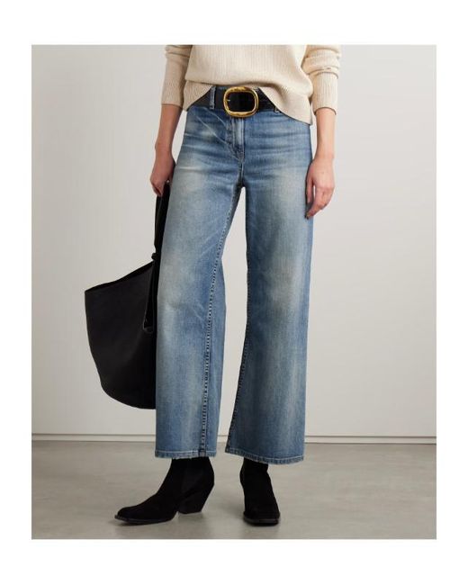 Nili Lotan Blue Megan Wide-Leg Jeans
