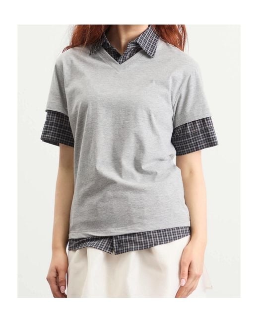 GIMAGUAS Gray Mauri Polo Top