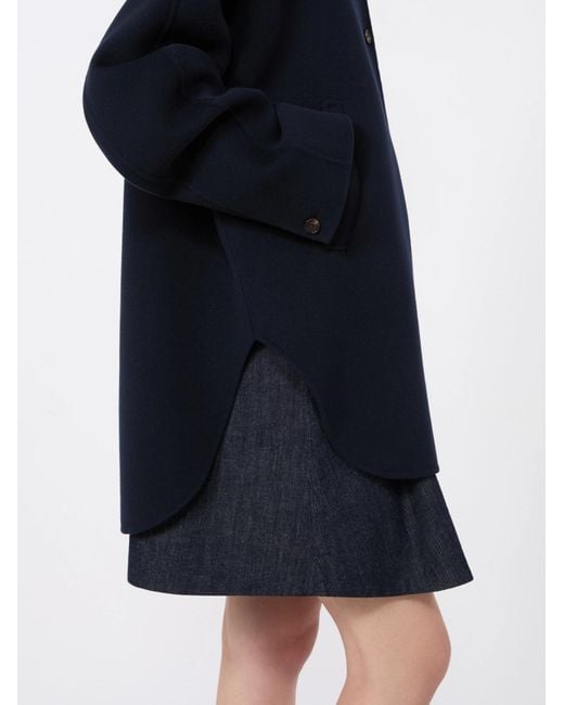 Max Mara Blue Long-Sleeved Coat