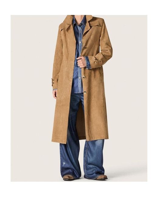 Golden Goose Deluxe Brand Natural Belted Waist Trench Coat