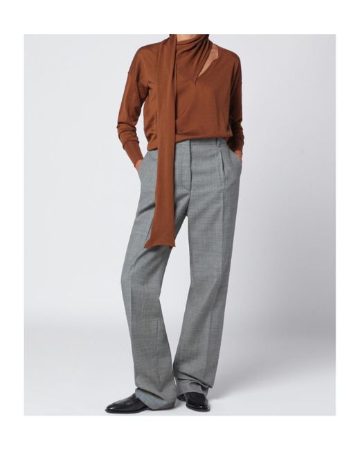 Roberto Collina Brown Scarf Detail Knitwear