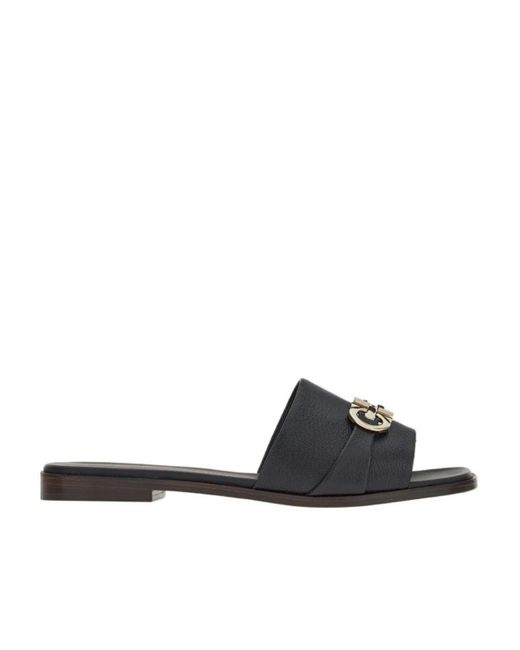 Ferragamo White Ferragamo Oria Gancini Slides