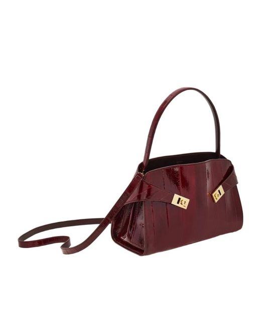 Ferragamo Red Hug Soft Shoulder Bag (M)