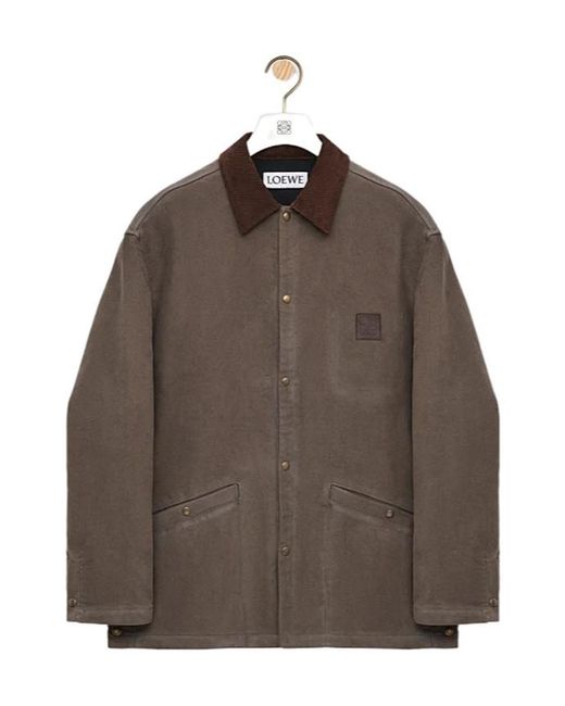 Loewe Brown Medium-Weight Brushed Overshirt for men