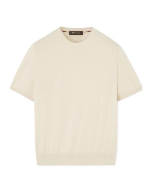 Loro Piana White Ice Wish Short-Sleeve Crewneck for men