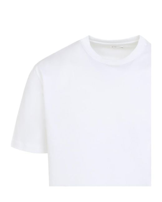 Kiton White Round Neck Cotton T-Shirt for men