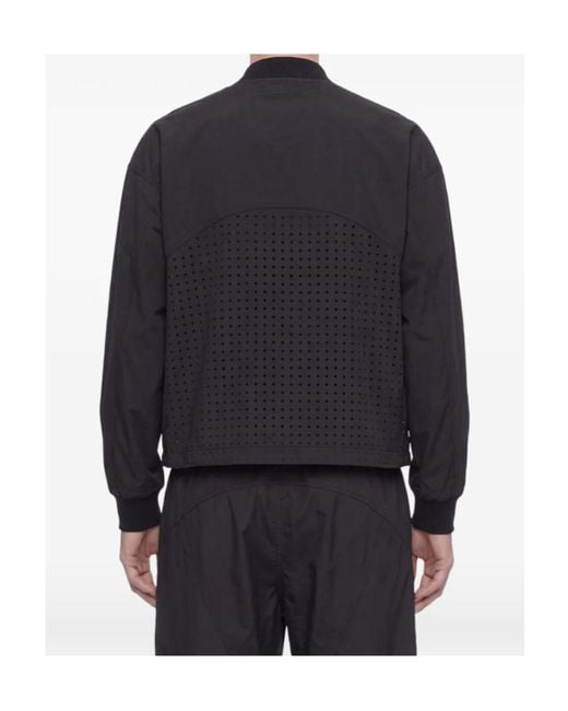 Herno Blue Perforated-Panel Bomber Jacket for men