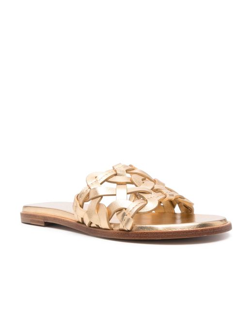 Gianvito Rossi Multicolor Amalfi Interwoven Round Toe Sandals