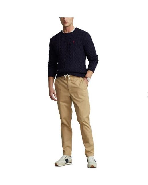 Polo Ralph Lauren Blue Round-Neck And Long-Sleeved Sweater for men