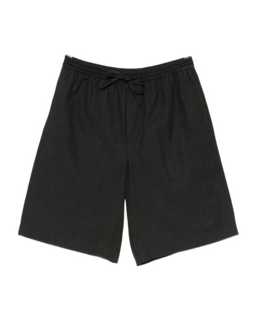 DUNST Black Drawstring-Waist Shorts for men