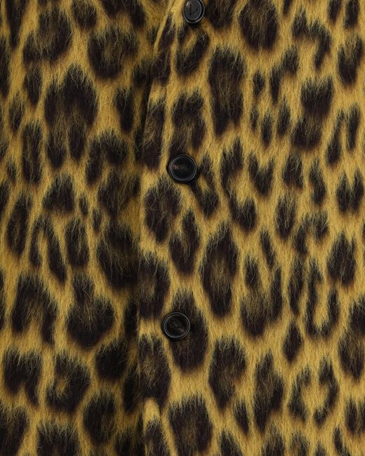 Bottega Veneta Multicolor Brushed Leopard Coat