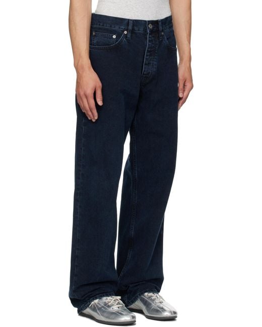 sunflower Blue Logo Patch Wide-Leg Jeans for men