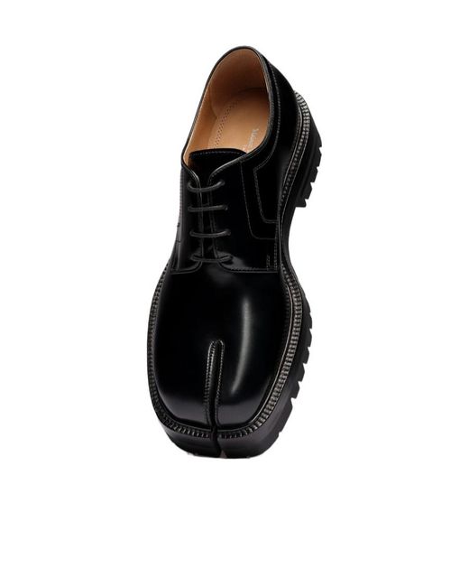 Maison Margiela Black Tabi Lace-Up Shoes for men