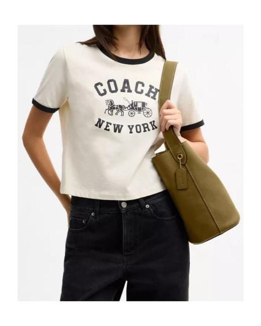 COACH Metallic Bleecker Bucket Bag