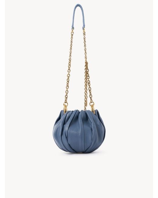 Chloé Blue Plissé Shoulder Bag