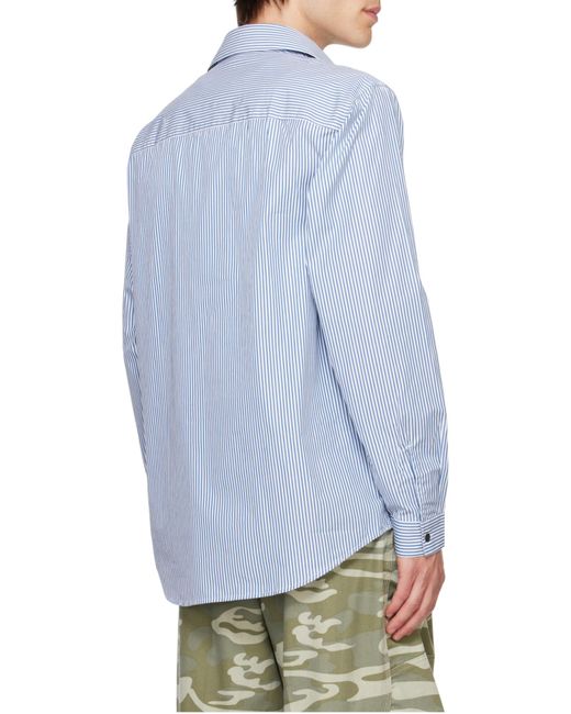DIESEL Blue S-Simply-E Striped Long-Sleeved Shirt for men