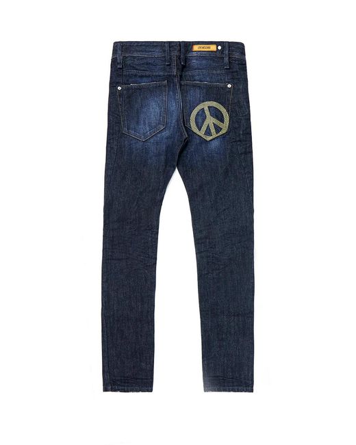 Moschino Blue Logo Jeans for men