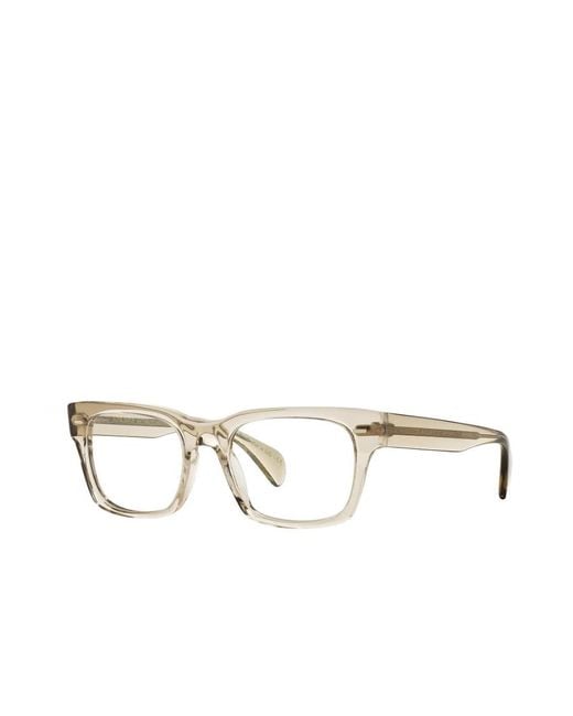 Oliver Peoples White Square Flat Mirror for men