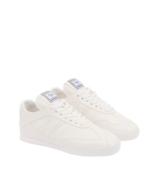 Chloé White Chloé Kick Low-Top Sneakers