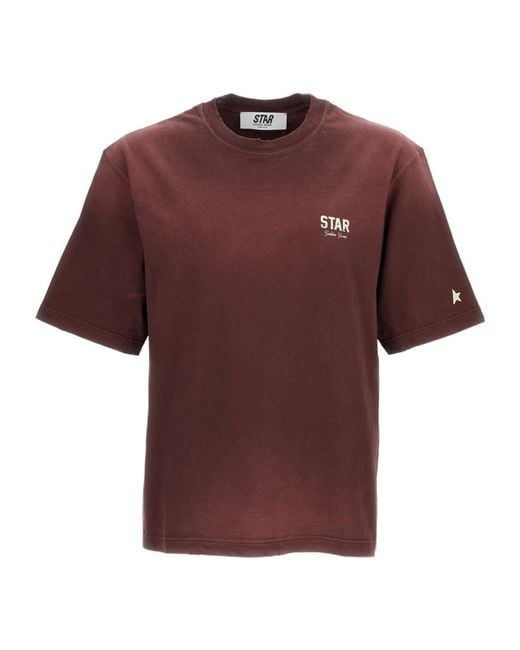 Golden Goose Deluxe Brand Red Star Printed Crewneck T-Shirt for men