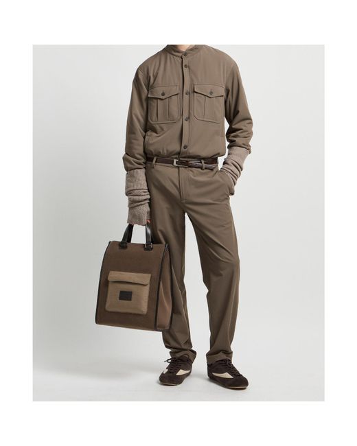 Emporio Armani Gray Straight-Leg Casual Pants for men