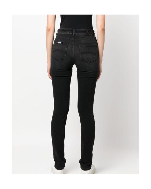 Emporio Armani Black Skinny-Cut Mid-Rise Jeans