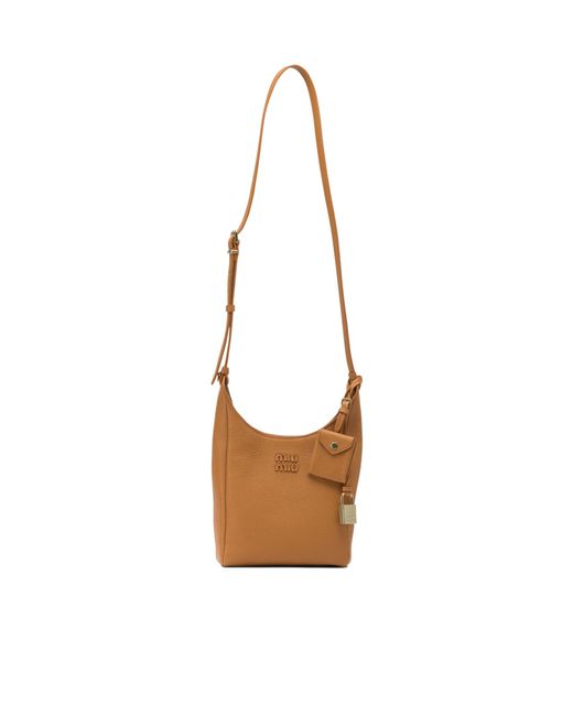 Miu Miu White Leather Bucket Bag