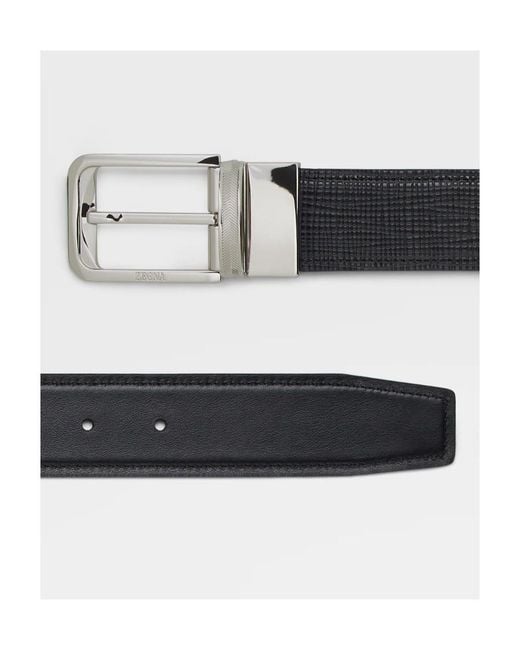 Zegna Multicolor Reversible Buckle Belt for men