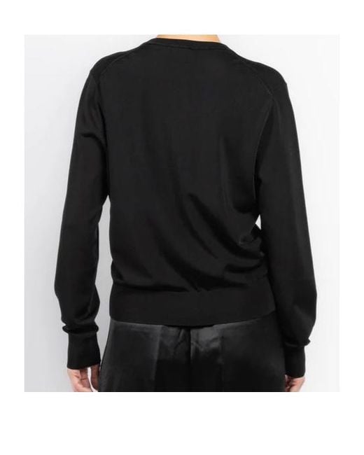 Filippa K Black Glossy Buttoned Cardigan