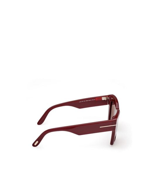 Tom Ford Purple Eyewear Luna Square Frame Sunglasses