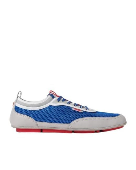 Fendi Blue Fit Lace-Up Trainers for men