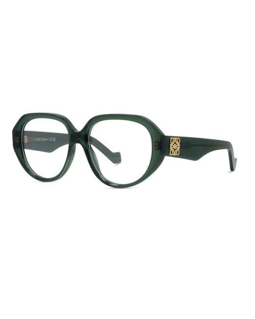 Loewe White Oval Frame Glasses