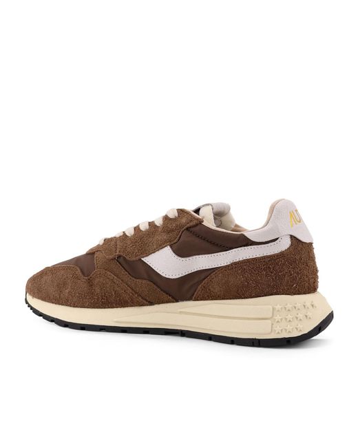 Autry Brown Reelwind Suede Sneakers for men