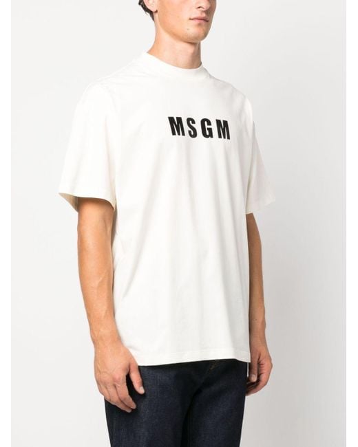 MSGM White T-Shirts for men
