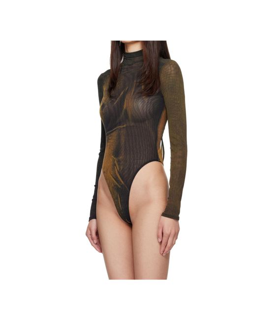 Jean Paul Gaultier Blue Open Back Printed Body