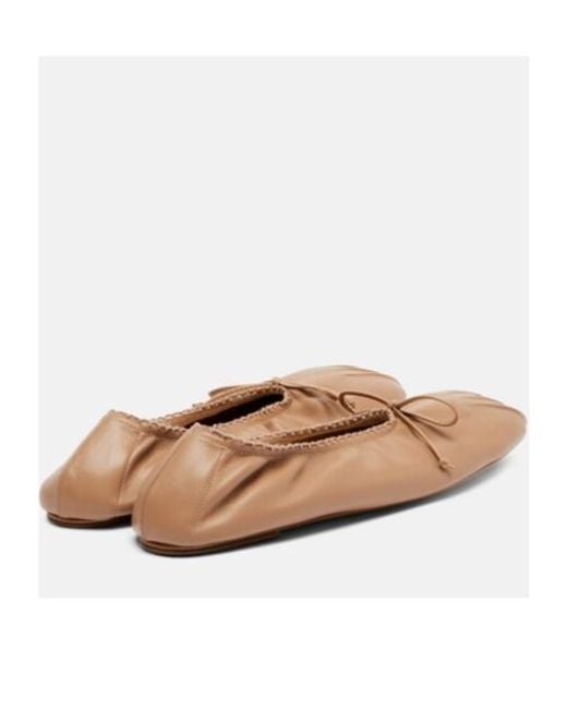 Magda Butrym Brown Leather Ballet Flats