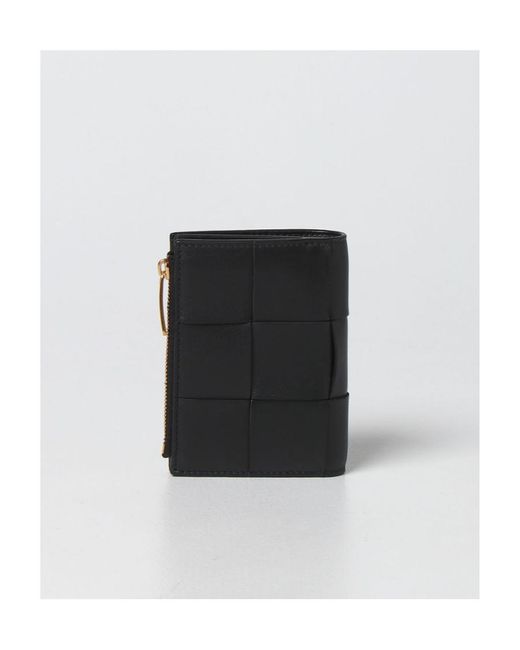 Bottega Veneta Black Intrecciato Leather Purse
