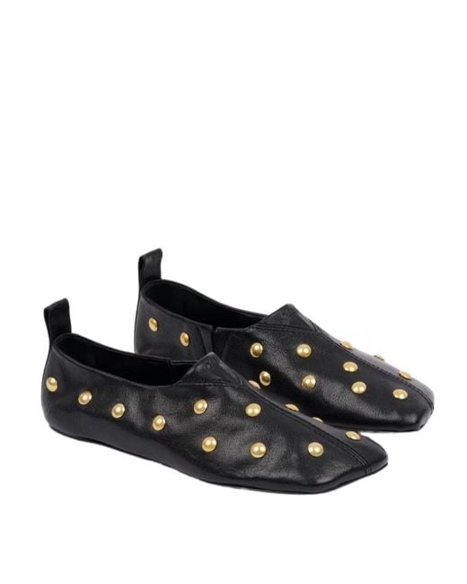 Chloé Black Chloé Rita Studded Flats