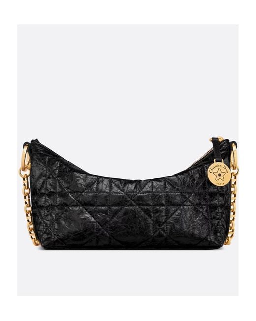 Dior Black Star Hobo Bag With Chain