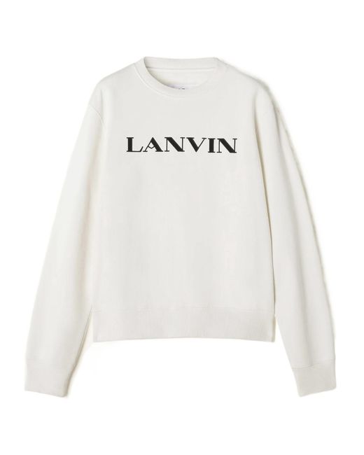Lanvin White Crew Neck Sweatshirt for men