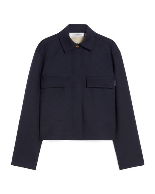 Max Mara Blue Milan Jersey Jacket