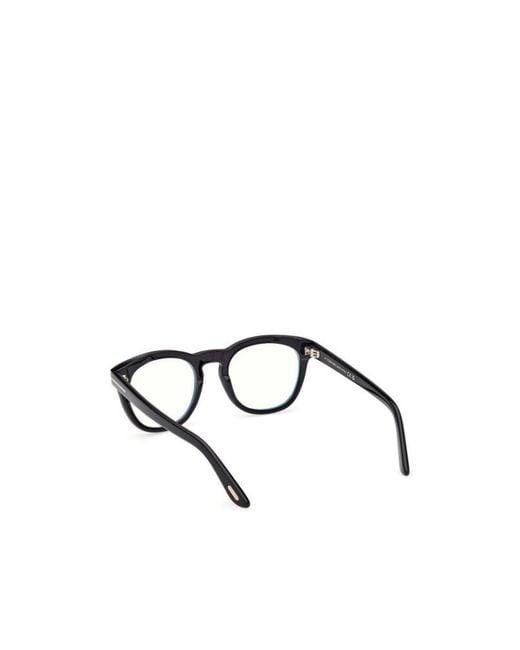 Tom Ford White Eyewear Round Frame Glasses for men