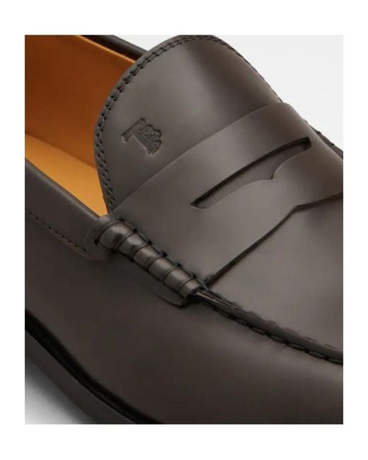 Tod's Black Round-Toe Loafers for men