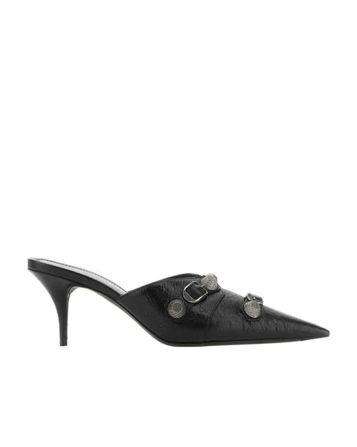 Balenciaga Black Cagole Pointed Toe Mules