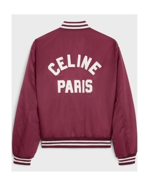Céline Red Varsity Jacket