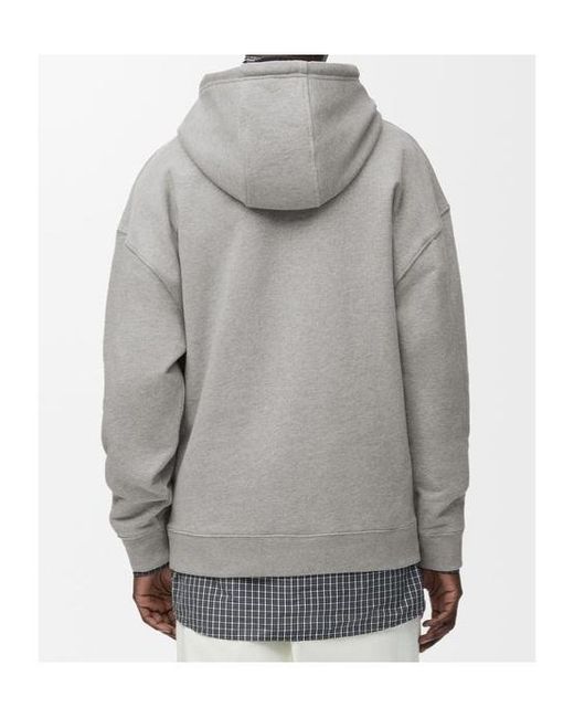 Loewe Gray Long-Sleeved Hooded Sweatshirt for men
