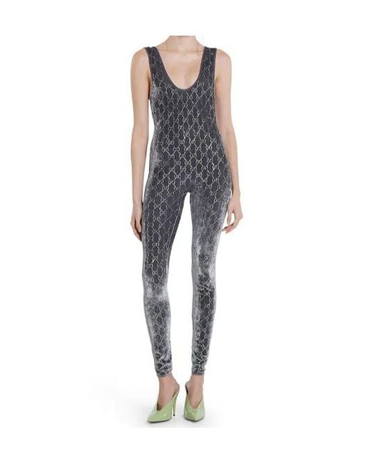 Gucci Multicolor Gg Embellished Embroidered Jumpsuit
