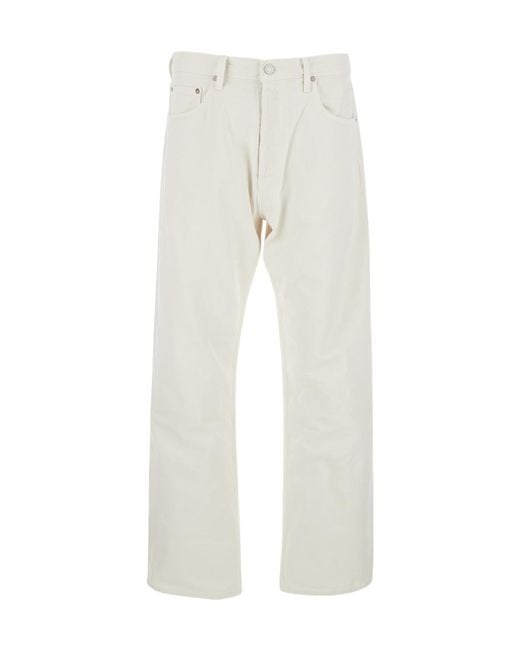 Agolde White Magnus Straight-Leg Jeans for men