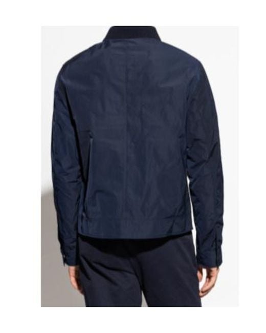 Officine Generale Blue Officine Générale Zip-Front Bomber Jacket for men